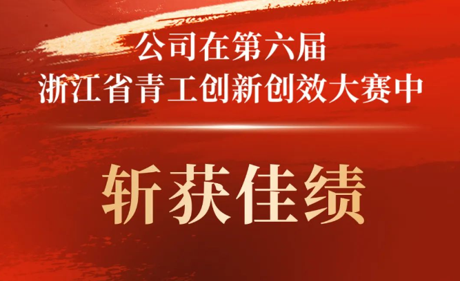 公司在第六届浙江省青工创新创效大赛中斩获佳绩